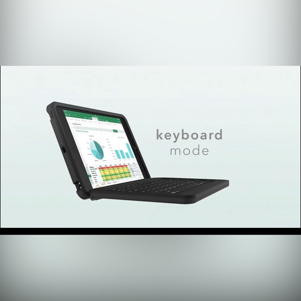 ZAGG Rugged Book iPad Case with Detachable Magnetic-Hinged Keyboard